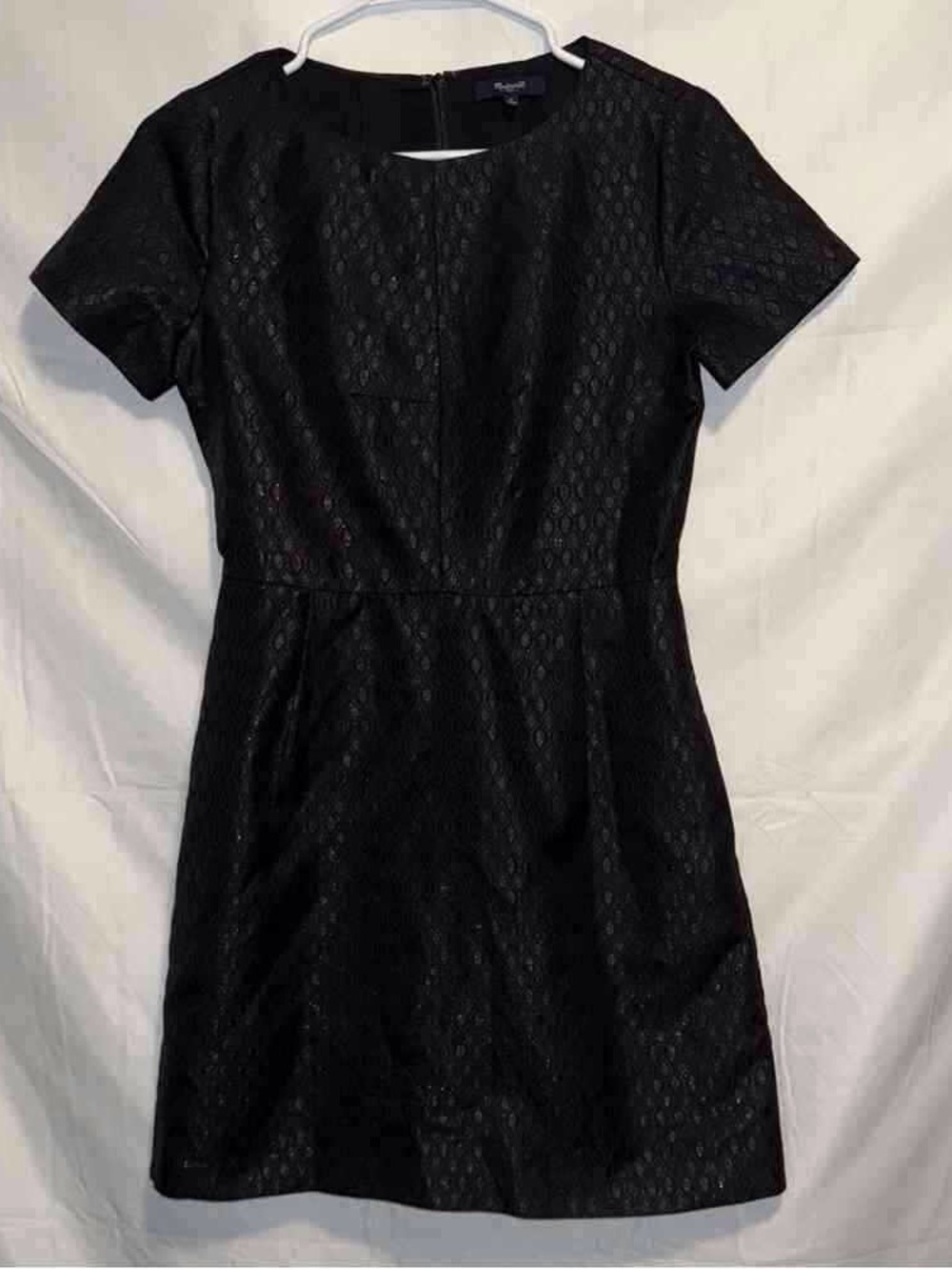 Madewell Black Short-Sleeve Mini Dress
